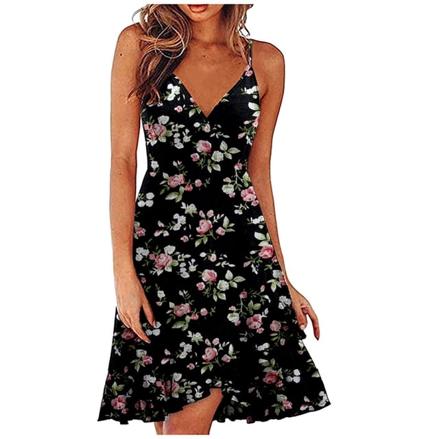 TIMIFIS Robe T-Shirt Décontractée d'Été pour Femmes, Robe Évasée Soleil, Couvre-Maillot de Bain de Plage ummer