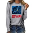 thumbnail image 1 of RKSTN Sweat-Shirt pour Femmes Mode Automne Léger Couleur Unie Manches Longues Col Rond Imprimé Pollution Marine, 1 of 4
