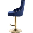 thumbnail image 3 of Meridian Furniture Claude Navy Velvet Adjustable Stool, 3 of 5