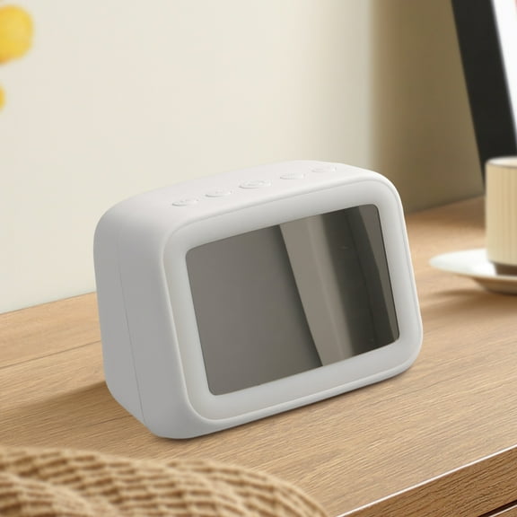 Kids Alarm Clock with Bluetooth Speaker Toddlers Digital Clock with Dimmable Night Light Rechargeable Kids Bluetooth Digital Clock with Snooze Sleep Timer 2 Alarm Clock Setting for Home 103×81×70m