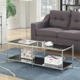 thumbnail image 3 of Convenience Concepts Table Basse Royal Crest en Verre Chromé et Noir, 3 of 6