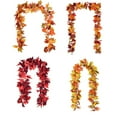 thumbnail image 2 of Thinsont 1PCS Artificial Maple Leaf Garlands Autumn Hanging ,63inch Fall Leave Vines for Indoor Outdoor Wedding Thanksgiving Dinner Party Fireplace Christmas Decor(Orange), 2 of 6