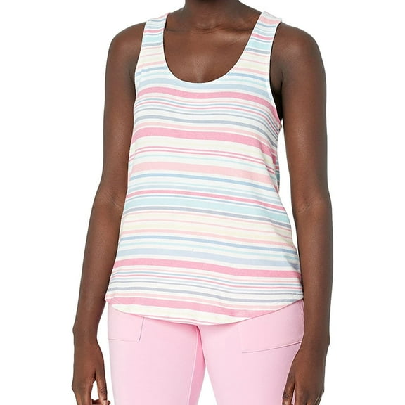 P.J. Salvage Womens Striped Pajama Sleep Tank Top, Multicoloured, Large