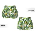 thumbnail image 5 of Haiem Green Tropical No Front Seam Biker Shorts for Women Yoga Workout Gym Bike Shorts with Tummy Control Moisture-Wicking-X-Large, 5 of 9