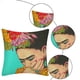thumbnail image 4 of Funda de almohada inspirada en Frida Kahlo, cojines de silla con arte mexicano vibrante con diseño de pintura al óleo, tela de mezcla de lino transpirable para la decoración de su hogar, cremallera, 4 of 5