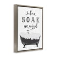 thumbnail image 2 of Stupell Industries Farmhouse Soak Unwind Bubble Bath Brown Floating Frame Canvas Art, 25 x 31, by Lettered and Lined, 2 of 8
