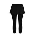 thumbnail image 6 of UVEASISHA Women Skirted Capri Leggings High Waisted Stretchy Cropped Pants Fashionable Dance Yoga Active Wear Workout Bottoms Black XL, 6 of 7