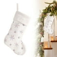 thumbnail image 2 of MOQIN Christmas Stockings - 19 Inch Cream White Faux Fur Xmas Stockings with Gold Sequin Snowflakes Super Soft Thick Plush Xmas Stockings for Christmas Decoration Holiday Decor, 2 of 9