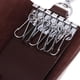 thumbnail image 4 of Estuche para llaves con gancho para cinturón, llavero con 6 clips, regalo de Navidad o cumpleaños marrón, 4 of 8