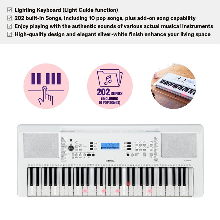 Yamaha EZ-300 61-Key Portable Beginner's Keyboard with Lighted
