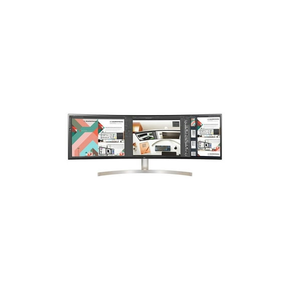 LG 49WL95C-W 49 inch 32:9 UltraWide 5K Dual QHD IPS Curved LED Monitor with HDR 10, 5120 x 1440
