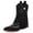 Black, variant on Women's Western Fringe Cowboy Boots Pointed Toe Chunky Heel Tassel Cowgirl Ankle Booties