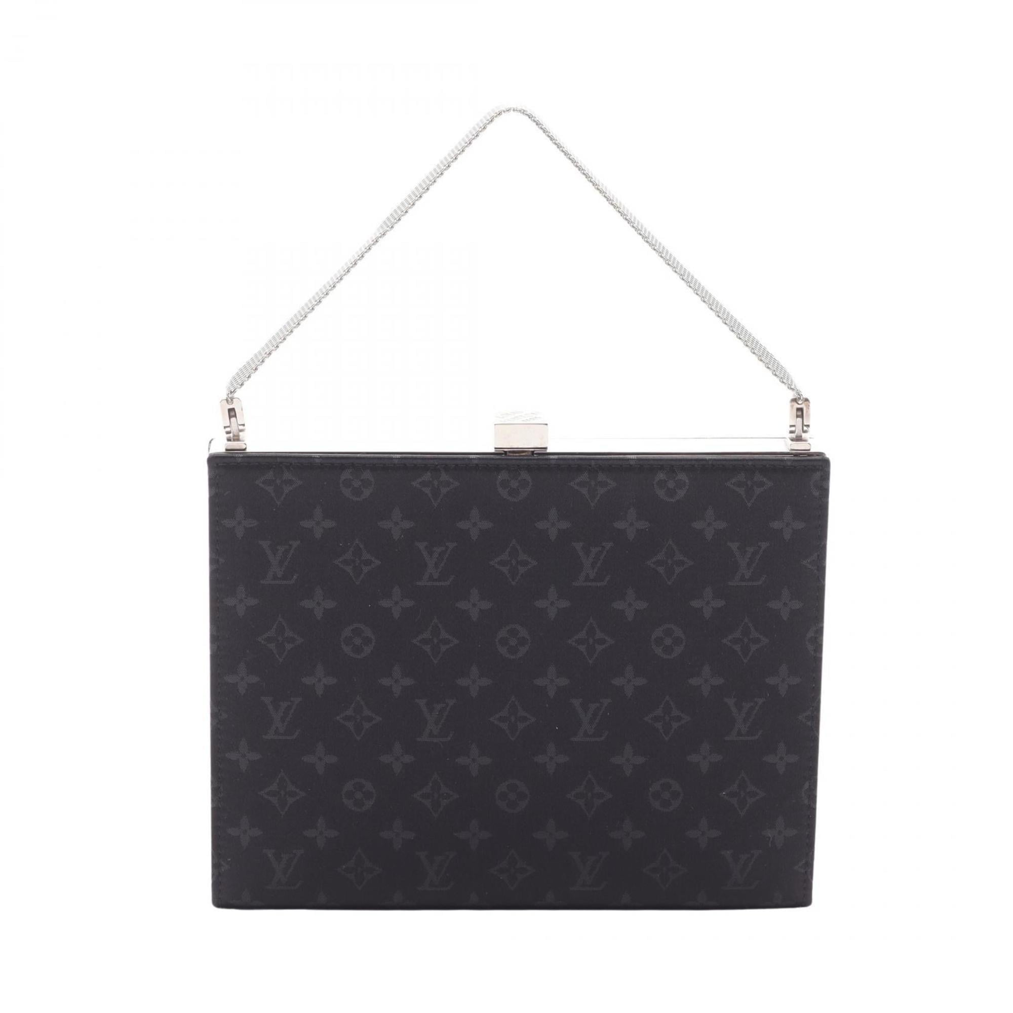 Pre-Owned Louis Vuitton Ange MM Handbag in Fabric, Leather, and Monogram Satin,... (Good)