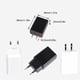 thumbnail image 2 of Injueey Home Hotel Traveling Universal 5V 2A 10W de teléfono móvil Sala de estar Portátil Adaptador de carga de teléfono móvil Accesorios Teléfono y Comunicación Negro  enchufe de la UE, 2 of 6