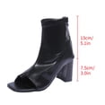 thumbnail image 4 of Juebong Sandals clearance High Heel Bootie Sandals for Women Dresssy 2024 Square Toe Chunky Heel Back Zipper Ladies Boots Shoes, 4 of 5