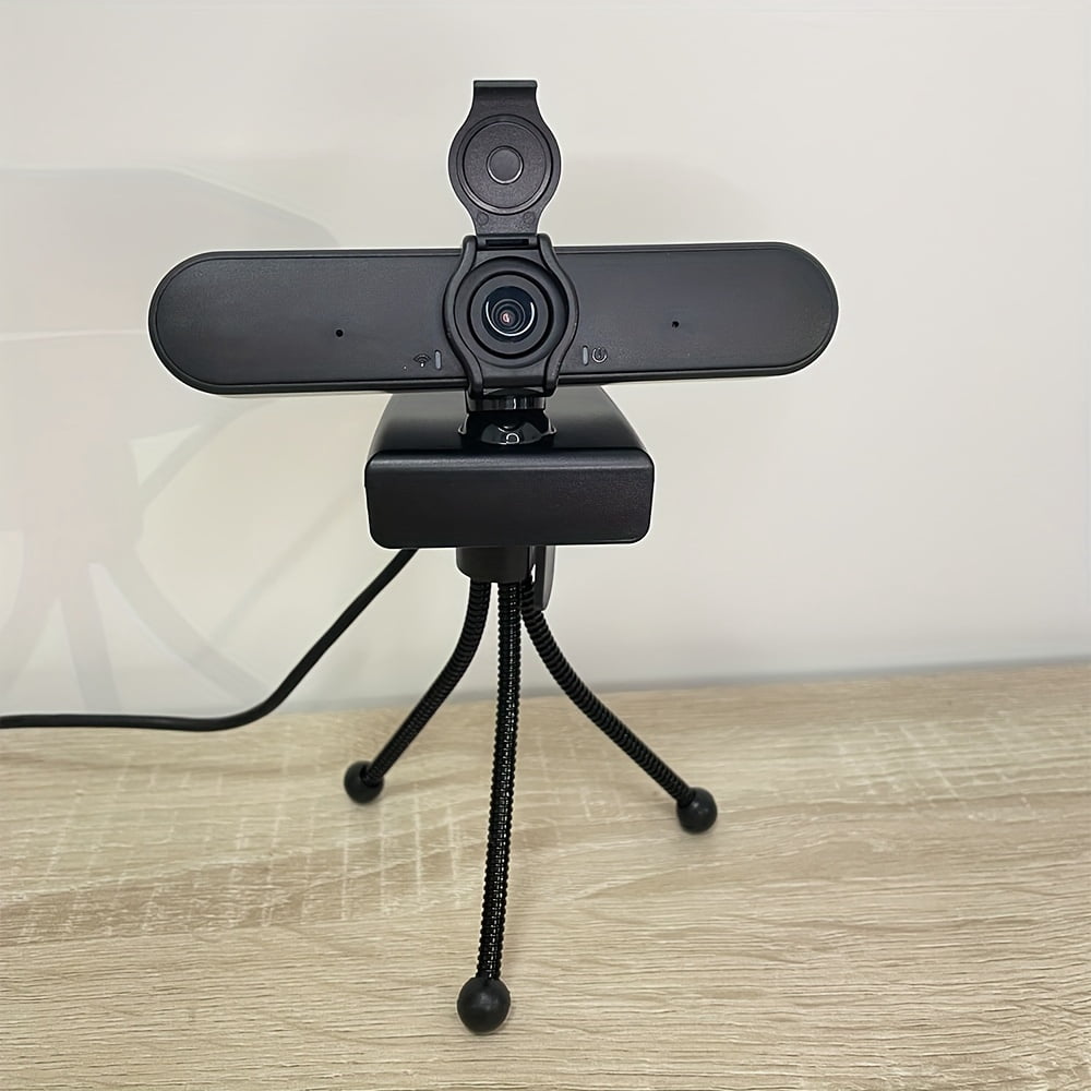1080P USB Webcam with Privacy Cover, Tripod, WideAngle, 360° Rotation,  and Play for Zoom, Streaming, Video Calls