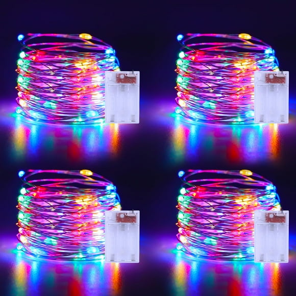 Fairy Lights echosari Christmas Multicolor, 50 LED, 5 m, paquete de 4 unidades