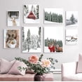 thumbnail image 4 of Pósteres de paisajes de bosque invernal, impresiones de Navidad, abeto, pino, reno, alce, lienzo, pintura, arte de pared, decoración, 4 of 5