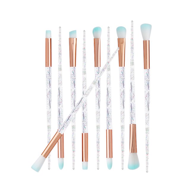 Transparent Glittery Handle Eye Brush Set, Cosmetic Tool, Professional For Makeup Lovers Professional Makeup Artist ANGGREK Otros