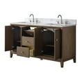 thumbnail image 3 of Vanity Art 60" Bathroom Vanity with Sinks and Engineered Marble Top, Freestanding Storage Cabinet with 2 Drawers, 2 Shelves and 1 Flip Down Tray, 3 of 8
