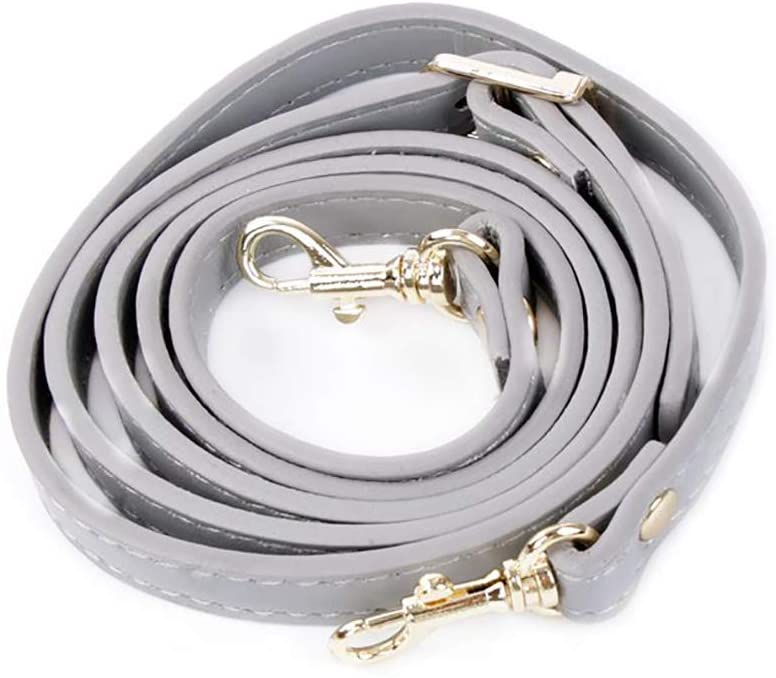 Black Leather Adjustable Shoulder Straps Replacement with Metal Swivel