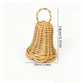 thumbnail image 3 of Cadancy Christmas Ornaments Woven Rattan Bell Hanging Decoration for Tree Fireplace Mantle Wreath Holiday Party Seasonal Rustic Home Indoor Vintage Farmhouse Decor, 3 of 9
