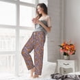thumbnail image 4 of Uemuo Daisies Flowers Pattern Women's Wide Leg Palazzo Lounge Pants with Pockets Light Weight Loose Comfy Casual Pajama Pants-XX-Large, 4 of 9