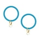 thumbnail image 5 of 2 Unids Pulsera de Silicona Gran Círculo Pulsera Pulsera Llavero Anillo Llave Colgante Accesorios para Mujeres Damas (Azul Acero), 5 of 6