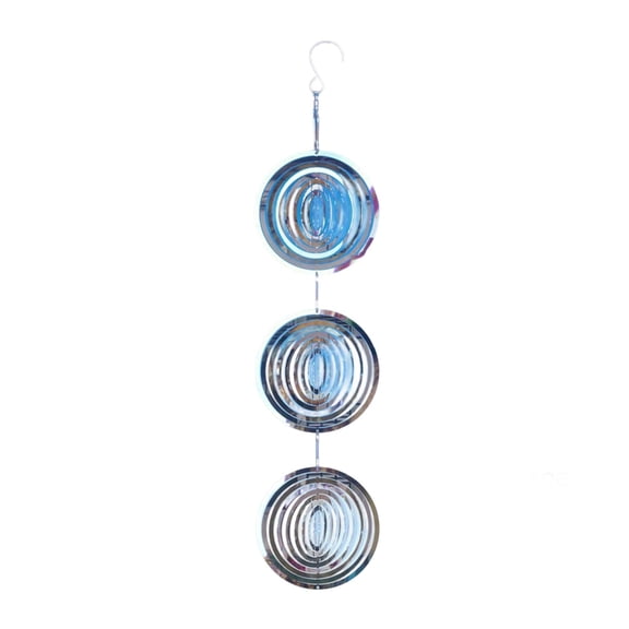 Rotating 3D Reflective Bird Scarer Weatherproof Metal Yard Ornaments For Garden