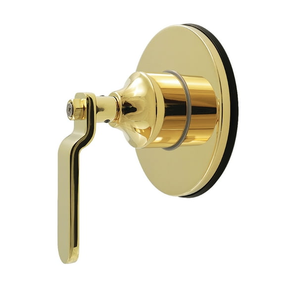 Kingston Brass KS4032KL Whitaker Single-Handle Six-Way Diverter Valve with Round Trim Kit, Polished Brass