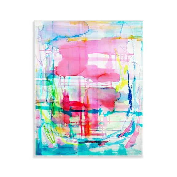 Stupell Industries Vivid Watercolor Abstraction Abstract Painting Unframed Art Print Wall Art, 11 x 14