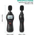 thumbnail image 3 of 1PCS Portable LCD Digital Decibel Meter Sound Level Noise Monitor 30dB-130dB Noise Measurement, 3 of 5