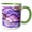 Green/White, variant on 3drose, Purple, Pink, and Beige Bubble Abstract, 11oz Two-tone Red Mug