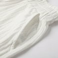 thumbnail image 5 of xingwang Clearance plus size Shorts for Women High Waisted,plus size Shorts for Women Casual Elastic Waist Drawstring Yoga Shorts Comfy Stretch Lace Trim Beach Linen Ruffle Shorts White L, 5 of 7
