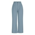 thumbnail image 4 of AherBiu Business Casual Pants for Women High Waist Straight Leg Office Ladies Work Trousers with Pockets, 4 of 7
