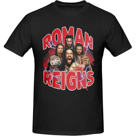 Roman Reigns Youth & Adult Big Boys Short-Sleeve Cotton T-Shirts, Crew Neck Top Clothing T-Shirt for Men