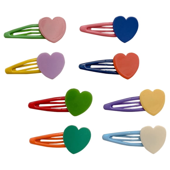 SHOWERORO 8pcs Heart Shaped Hair Clips For Durable Barrettes For Adorable Accessories To Enhance Hairstyles Present