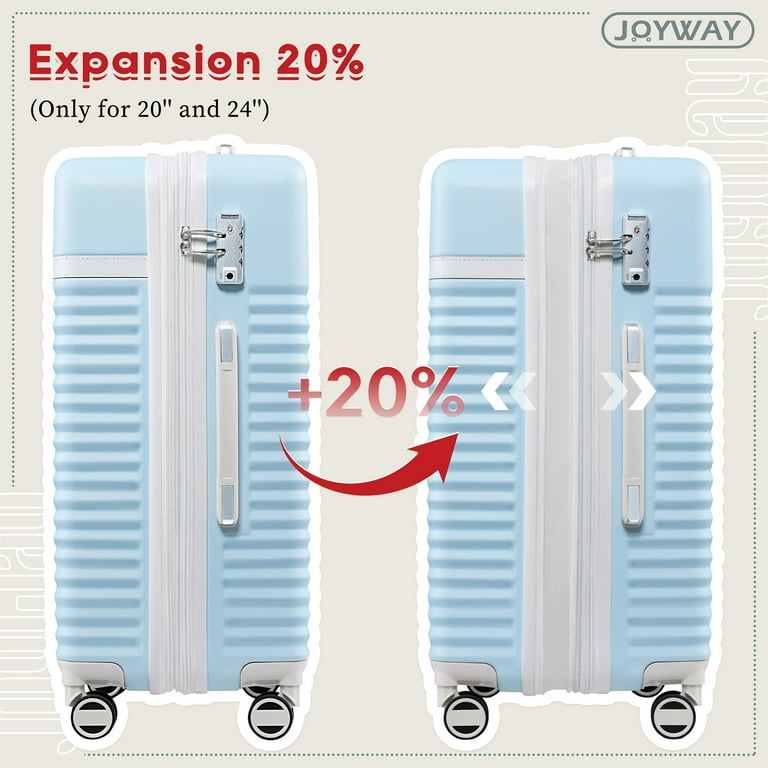 Joyway 5-Piece Luggage Set ABS Hardshell Spinner Suitcase with TSA