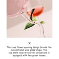 thumbnail image 5 of Taza de cristal con forma de rosa de 150 ml para regalo de boda de fiesta transparente, verde y rosa, 5 of 5
