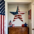 thumbnail image 5 of 12 inch 4th of July Decorations Outdoor, Wooden Star Wall Art for Fourth of July Decor, Blue Red White Patriotic Decor Memorial Day Decorations for Outdoor Garden, 5 of 7