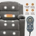 thumbnail image 5 of AENKYO Power Lift Recliner Chair with Massage & Heat, Adjustable Backrest & Footrest, Side Pockets & Cup Holders, Gray, 5 of 10