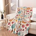 thumbnail image 2 of Fall Leaves Pumpkin Round Blanket,Comfortable Soft Flannel Throw Blanket,All Season,Warm Lightweight Blankets for Sofa Bed Couch Living Room Chair 60"x60", 2 of 5