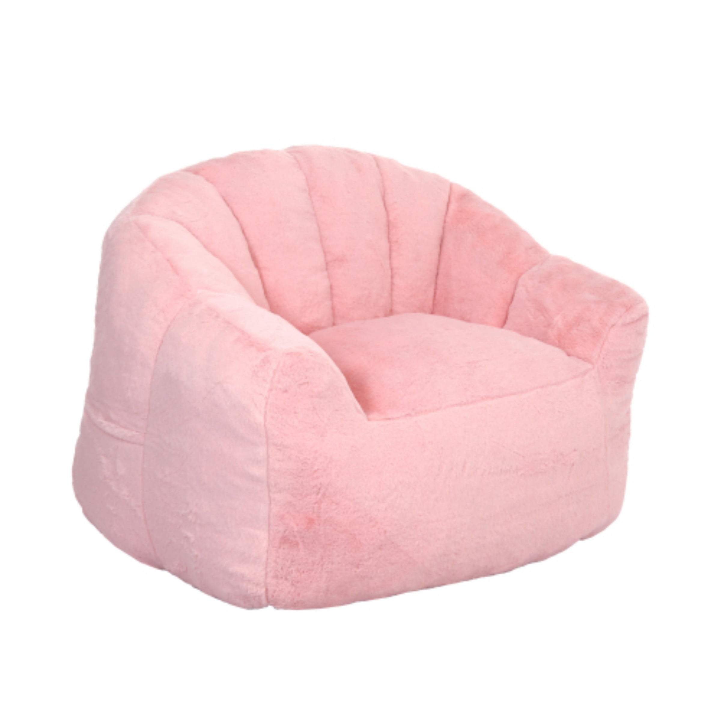 Bean Bag Chair for Adults, Memory Foam Bean Bag Sofa with Armrests, Comfy Lazy Floor Chair for Living Room Bedroom Reading, Pink