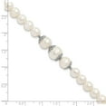 thumbnail image 3 of Auriga Fine Jewelry 925 Sterling Silver 7-10mm White Fwc Pearl Fancy Bracelet 7inch for Women, 3 of 6