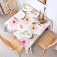 thumbnail image 2 of 60x60 Inch Waterproof Square Tablecloth, Thickened Polyester Table Cover for Dining & Parties, Floral Print, 2 of 6