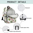 thumbnail image 4 of Strawberry and Leaf White Pattern Cute School Backpack Bag for School with Padded Back and Adjustable Shoulder Straps 15.25"x11.5"x5.25", 4 of 5