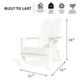 thumbnail image 3 of Krikacy Outdoor Folding Adirondack Chair-Set Of 6,with Cup Holder High Back,for patio,White, 3 of 9