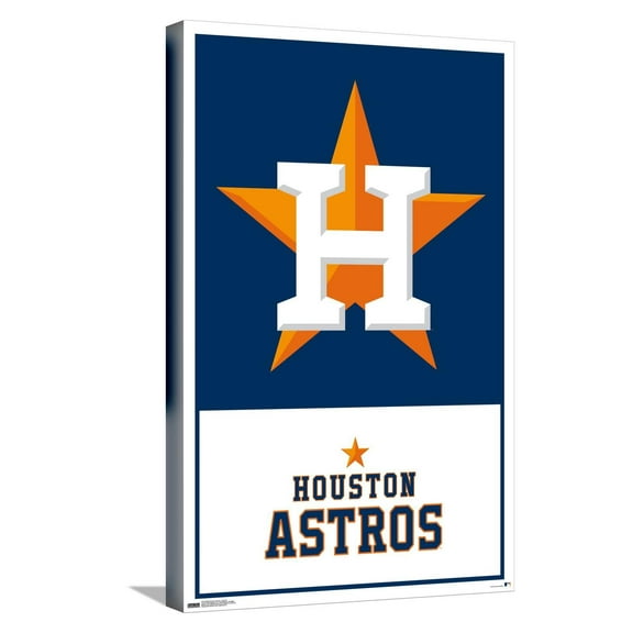 MLB Houston Astros - Logo 22 Canvas Wall Poster, 14.725" x 22.375"