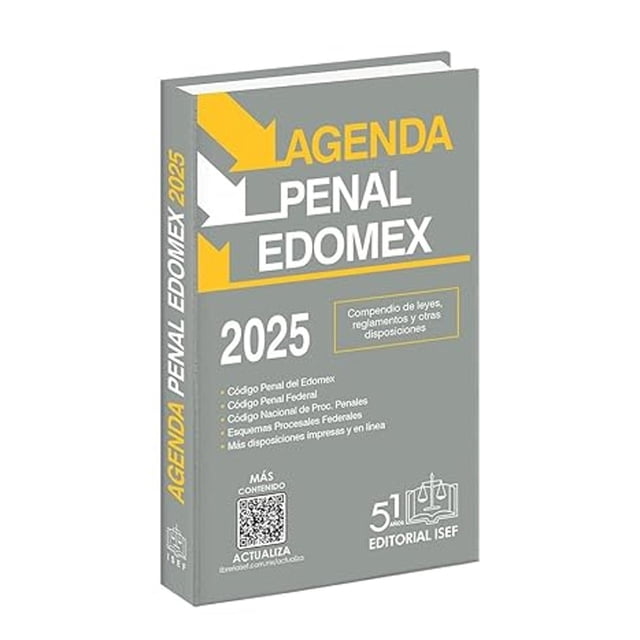 Libro Agenda Penal Del Estado De Mexico 2025 Tapa Blanda, Autor Ediciones Fiscales Isef, Editorial Ediciones Fiscales Isef