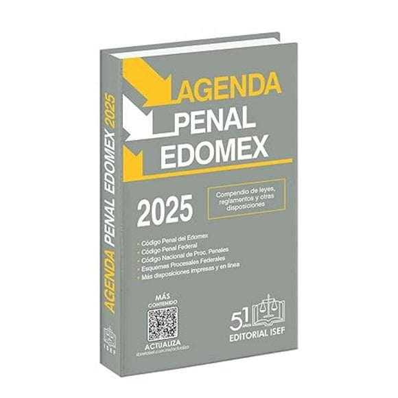 Libro Agenda Penal Del Estado De Mexico 2025 Tapa Blanda, Autor Ediciones Fiscales Isef, Editorial Ediciones Fiscales Isef